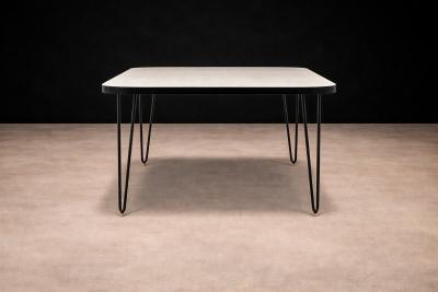 Carlo Hauner Dining Table in Hardwood and Iron att to Carlo Hauner 1950s