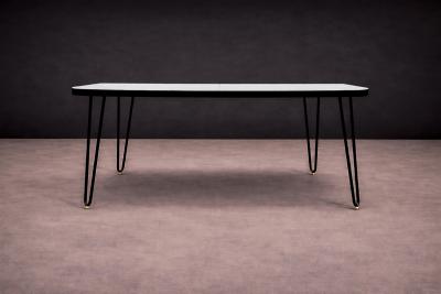Carlo Hauner Dining Table in Hardwood and Iron att to Carlo Hauner 1950s