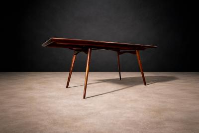 Carlo Hauner Extendable Dining Table in Rosewood Carlo Hauner 1950s