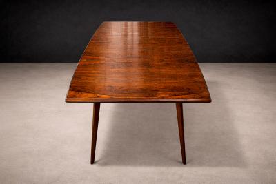 Carlo Hauner Extendable Dining Table in Rosewood Carlo Hauner 1950s
