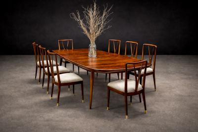 Carlo Hauner Extendable Dining Table in Rosewood Carlo Hauner 1950s