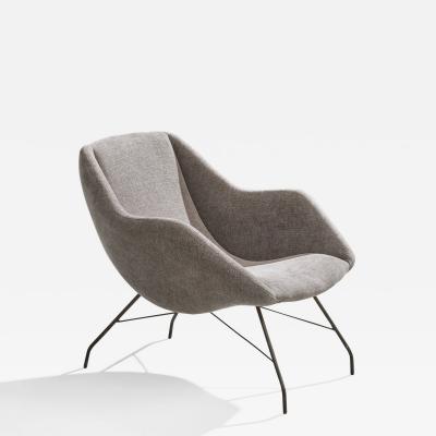 Carlo Hauner Martin Eisler Lounge Chair with Iron and Fabric Brazil 1950s