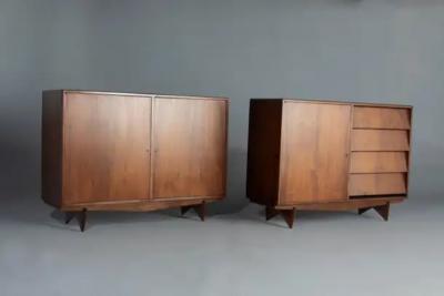 Carlo Hauner Mid Century Modern Pair of Sideboards by Carlo Hauner 1950s