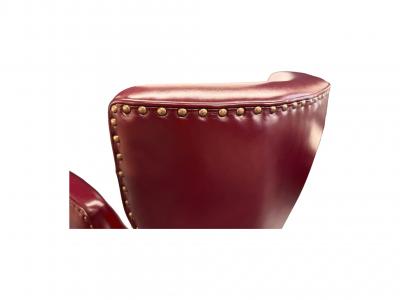 Carlo Hauner Pair of Armchairs in Hardwood Leather Boucle Carlo Hauner 1950s Lot 466