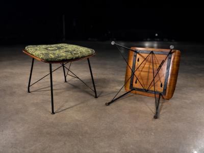 Carlo Hauner Pair of Brazilian Modern Stools Attributed to Carlo Hauner Lot 832