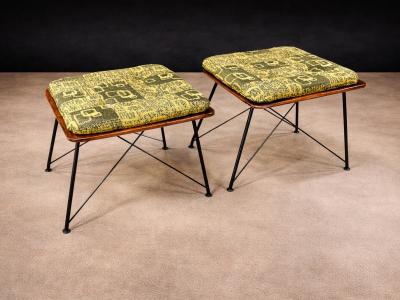 Carlo Hauner Pair of Brazilian Modern Stools Attributed to Carlo Hauner Lot 832