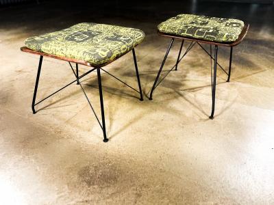 Carlo Hauner Pair of Brazilian Modern Stools Attributed to Carlo Hauner Lot 832
