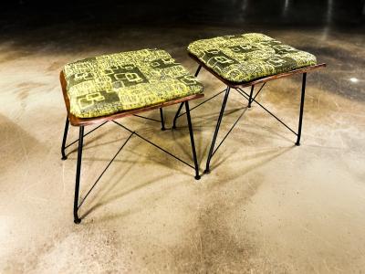 Carlo Hauner Pair of Brazilian Modern Stools Attributed to Carlo Hauner Lot 832
