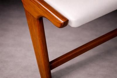 Carlo Hauner Set of 4 Chairs in Wood Caning Leather Carlo Hauner 1960s