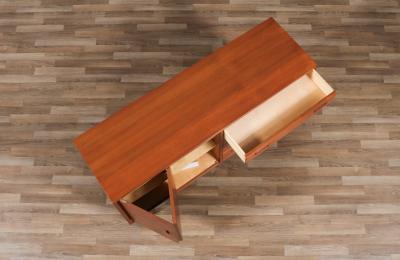 Carlo Jensen Carlo Jensen Bi Folding Door Teak Credenza for Hundevad Co 