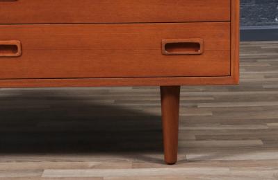 Carlo Jensen Carlo Jensen Bi Folding Door Teak Credenza for Hundevad Co 