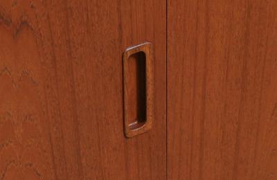 Carlo Jensen Carlo Jensen Bi Folding Door Teak Credenza for Hundevad Co 