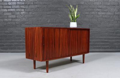 Carlo Jensen Carlo Jensen Rosewood Credenza w Sliding Doors for Hundevad Co 