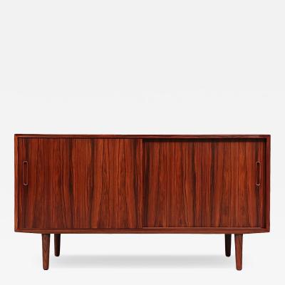 Carlo Jensen Carlo Jensen Rosewood Credenza w Sliding Doors for Hundevad Co 