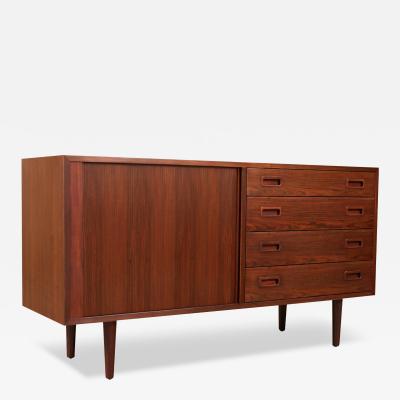 Carlo Jensen Carlo Jensen Tambour Door Rosewood Credenza for Hundevad