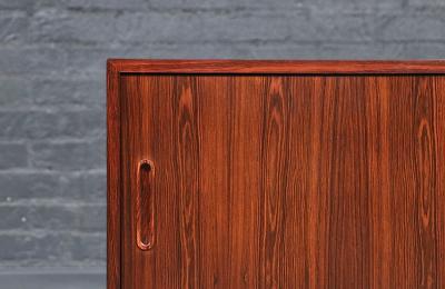 Carlo Jensen Danish Modern Rosewood Credenza w Sliding Doors by Carlo Jensen