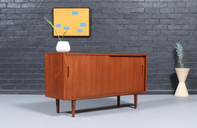 Carlo Jensen Danish Modern Teak Credenza by Carlos Jensen for Hundevad Co 