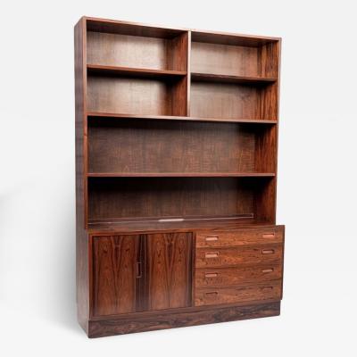 Carlo Jensen Mid Century Danish Bookcase in Rosewood by Carlo Jensen for Hundevad Co 