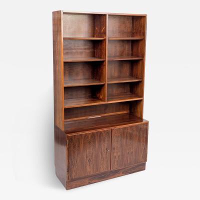 Carlo Jensen Mid Century Danish Rosewood Bookcase by Carlo Jensen for Hundevad Co 