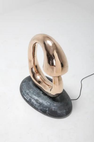 Carlo Lorenzetti Bronze Angler Lighting Sculpture by Carlo Lorenzetti