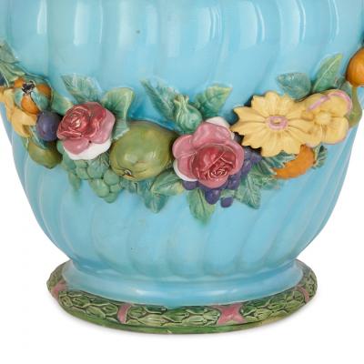 Carlo Marochetti 19th century majolica jardiniere by Minton and Carlo Marochetti