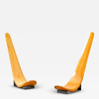 Carlo Mo Carlo Mo Pair of Seating mod Chip in Wood for Tecno 90s