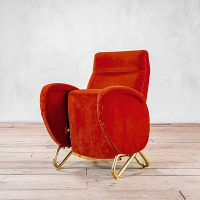 Carlo Mollino Carlo Mollino Pair of Red Armchair 50s
