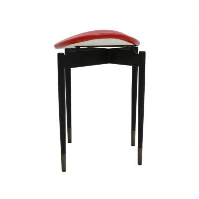 Carlo Mollino Mid Century Set of Four Lutrario Stools Designed by Carlo Mollino Italy 1959