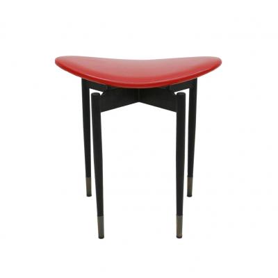 Carlo Mollino Mid Century Set of Four Lutrario Stools Designed by Carlo Mollino Italy 1959