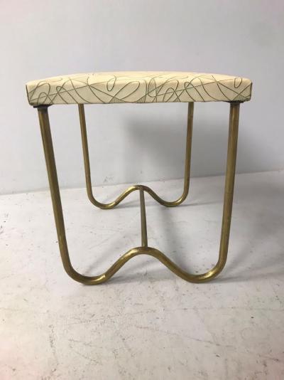Carlo Mollino PAIR OF ITALIAN MIDCENTURY STOOLS COVERED IN ASTRALE RESINFLEX