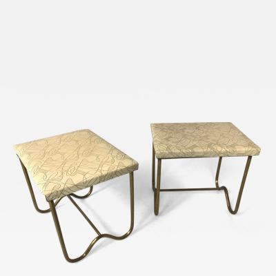 Carlo Mollino PAIR OF ITALIAN MIDCENTURY STOOLS COVERED IN ASTRALE RESINFLEX