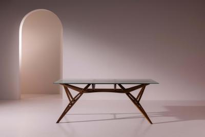 Carlo Mollino Reale Dining Table by Carlo Mollino for Zanotta Italy 1990s