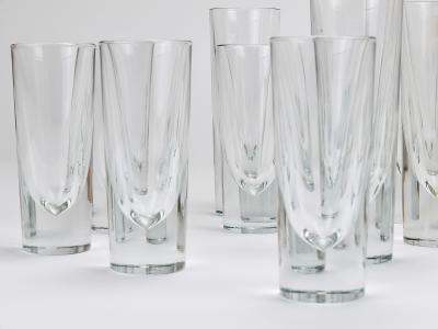 Carlo Moretti 14 Carlo Moretti Solid Aperitif Bar Bullet Drinking Glasses Italy 1970s