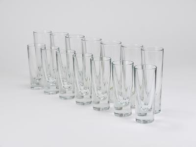 Carlo Moretti 14 Carlo Moretti Solid Aperitif Bar Bullet Drinking Glasses Italy 1970s