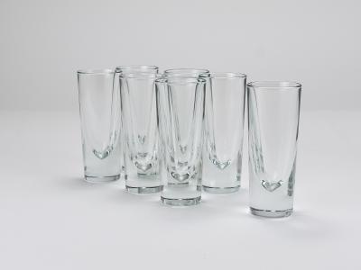 Carlo Moretti 14 Carlo Moretti Solid Aperitif Bar Bullet Drinking Glasses Italy 1970s