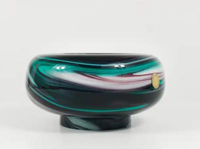 Carlo Moretti Carlo Moretti Large Murano Marble Glass Bowl Vide Poche Pocket tray Italy 1960