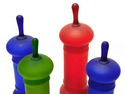 Carlo Moretti Set of Carlo Moretti 1960s Satin Glass Apothecary Jars