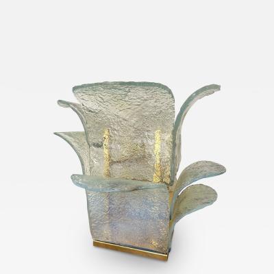 Carlo Nason Cactus Lamp Murano Glass and Brass by Carlo Nason for Mazzega Italy 1970s