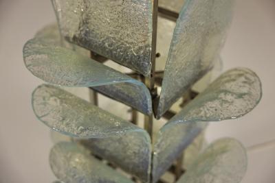 Carlo Nason Cactus Lamp by Carlo Nason for Mazzega in Clear Blue Glass Italy 1970s