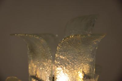 Carlo Nason Cactus Lamp by Carlo Nason for Mazzega in Clear Blue Glass Italy 1970s