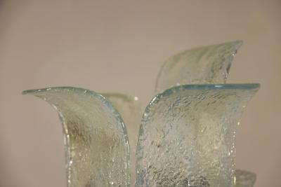 Carlo Nason Cactus Lamp by Carlo Nason for Mazzega in Clear Blue Glass Italy 1970s