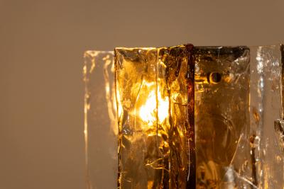 Carlo Nason Carlo Nason Floorlamp LT 379 for Mazzega in Cristal and Tobacco Italy 1970s