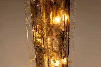 Carlo Nason Carlo Nason Floorlamp LT 379 for Mazzega in Cristal and Tobacco Italy 1970s