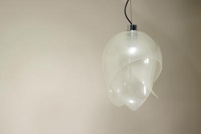 Carlo Nason Carlo Nason LS 178 Pendant Lamp in Bubble Crystal Italy 1970s