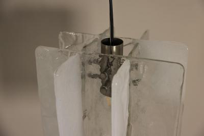 Carlo Nason Carlo Nason LS 192 Pendant Lamp Cast Glass for A V Mazzega Italy 1970s