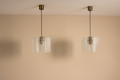 Carlo Nason Carlo Nason LS 192 Pendant Lamp Cast Glass for A V Mazzega Italy 1970s