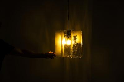 Carlo Nason Carlo Nason LS 192 Pendant Lamp Cast Glass for A V Mazzega Italy 1970s