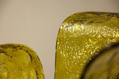 Carlo Nason Carlo Nason LT 320 Cactus Floor Lamp in Yellow Murano for Mazzega Italy 1960s