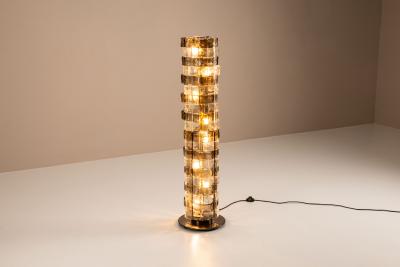 Carlo Nason Carlo Nason LT 378 Floorlamp Mixed Cristal and Tobacco Glass for Mazzega Italy