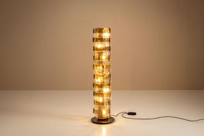 Carlo Nason Carlo Nason LT 378 Floorlamp Mixed Cristal and Tobacco Glass for Mazzega Italy